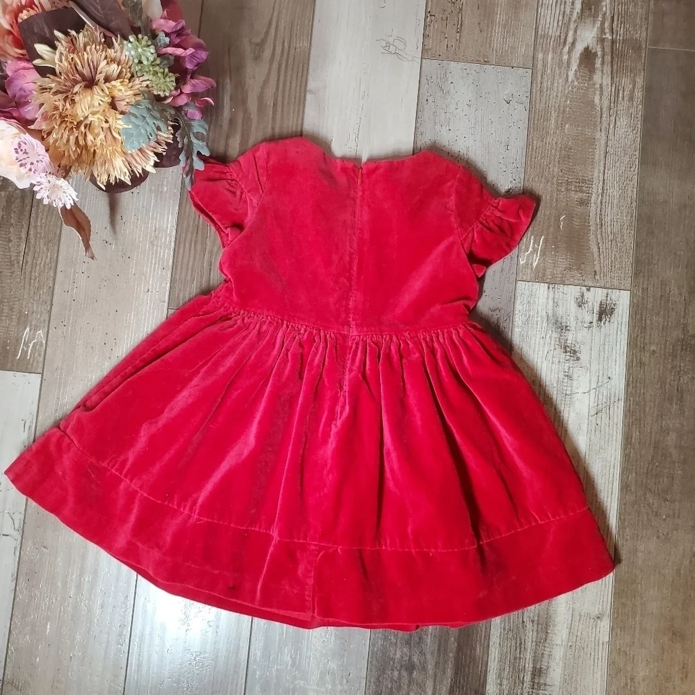 Gymboree Baby Red Velvet Christmas Toddler Girls Dress Size 2T NWOT